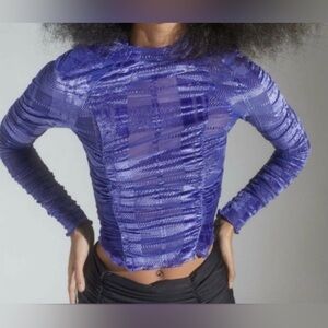 New Stylish purple Long Sleeve Women's Top size XS